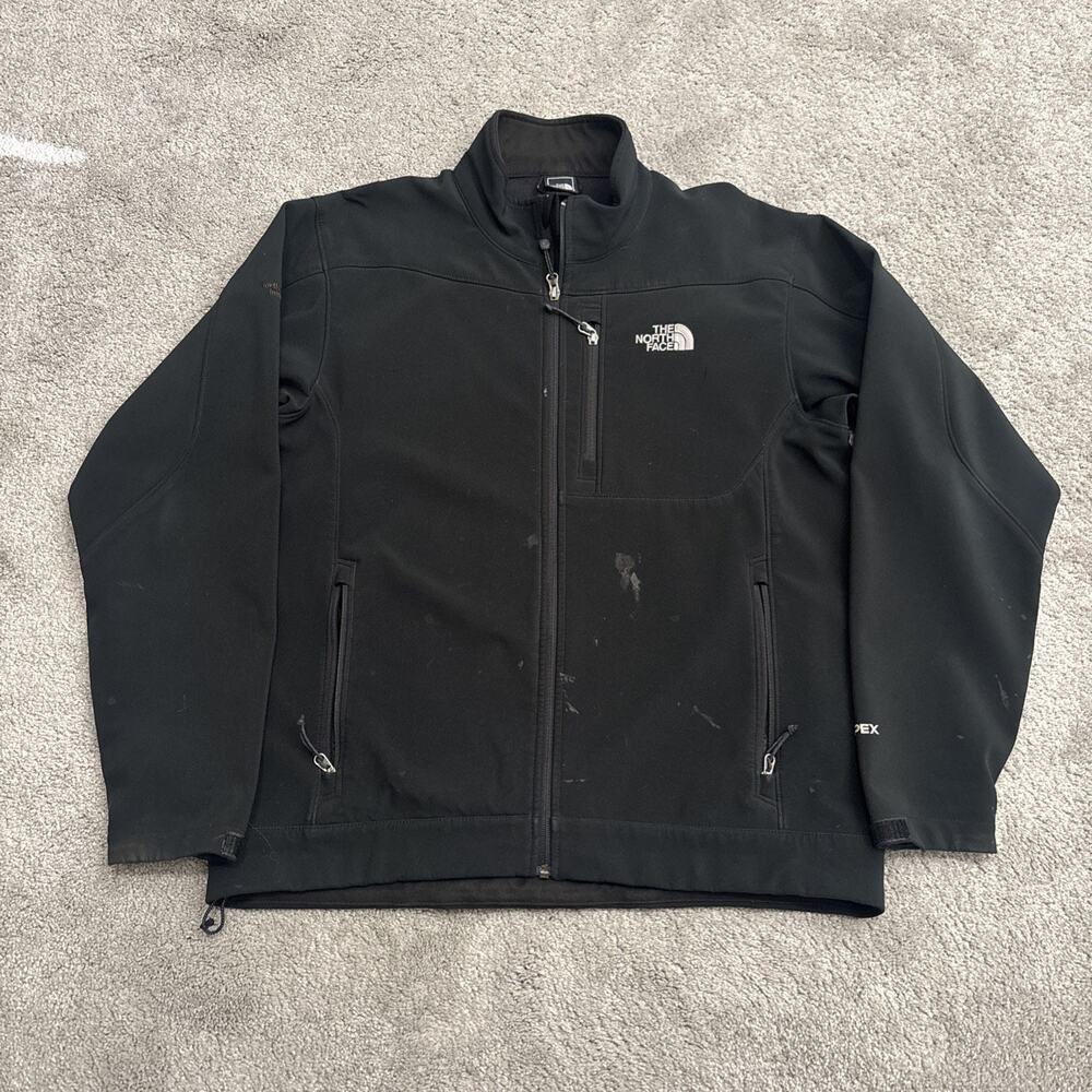 North Face Jacket Men Large Black Apex Softshell Outdoors Hiking Camping